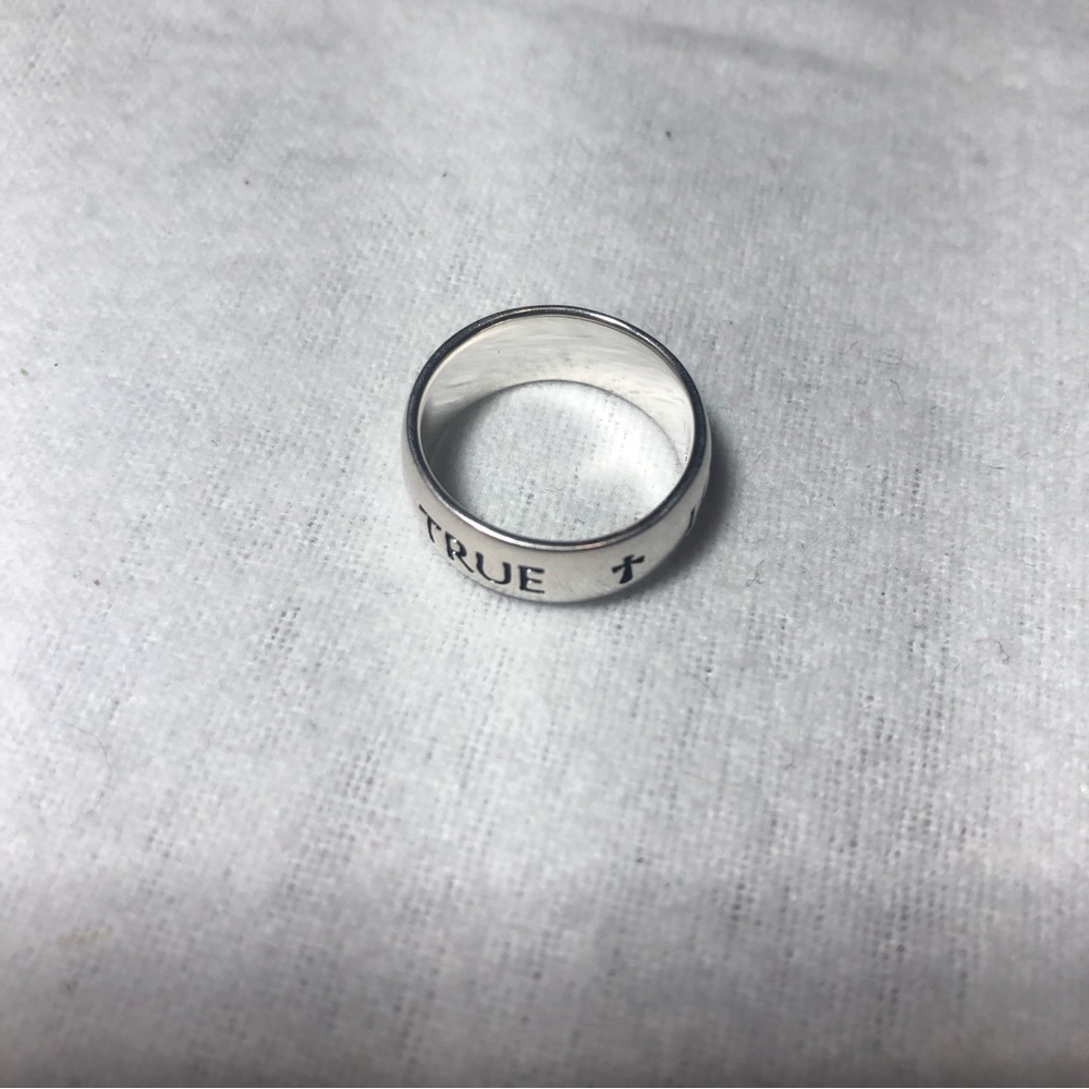 Sterling silver size 6 band True Love Waits